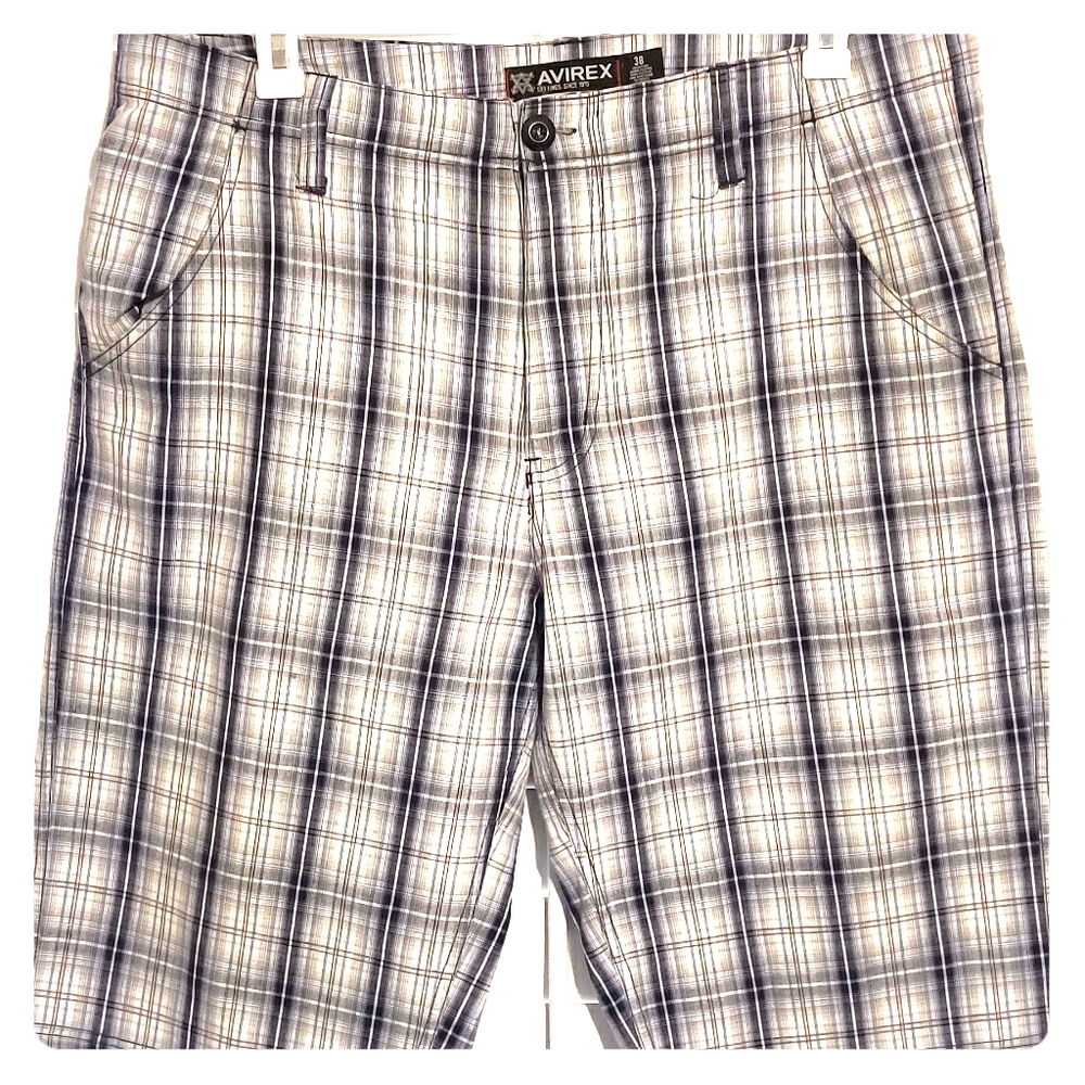 Avirex Mens Plaid Shorts